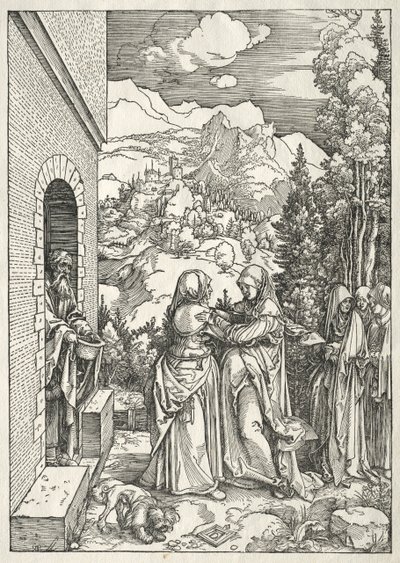 Jomfruens liv: Besøket, 1504-1505. av Albrecht Dürer