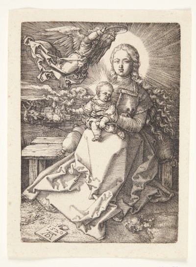 Madonna kronet av en engel av Albrecht Dürer