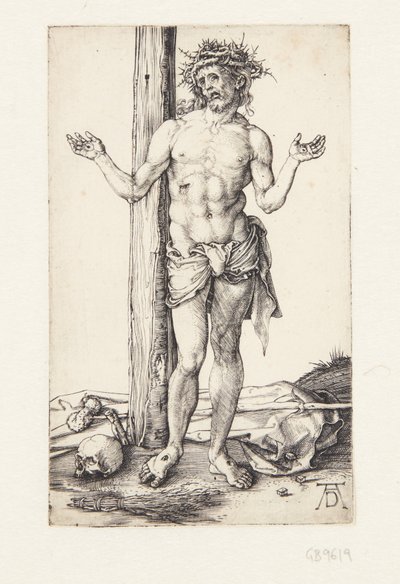 Man of Sorrows med hendene hevet av Albrecht Dürer
