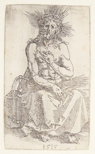 Sorgens mann, siddende av Albrecht Dürer
