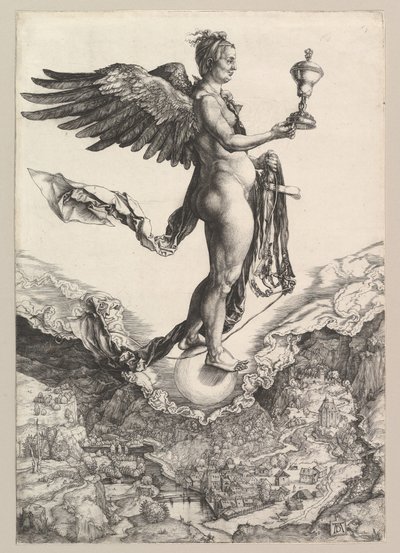 Nemesis The Great Fortune, 1501-2. av Albrecht Dürer