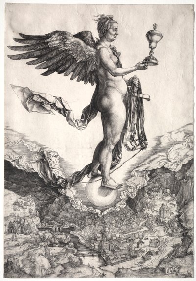 Nemesis, ca. 1501-1502. av Albrecht Dürer
