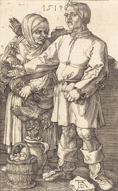 Bondepar på markedet, 1519. av Albrecht Dürer