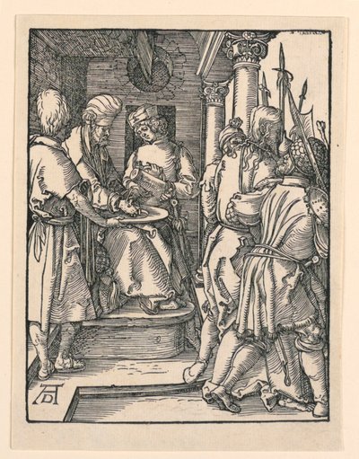 Pilatus vasker hendene, fra The Little Passion-serien av Albrecht Dürer