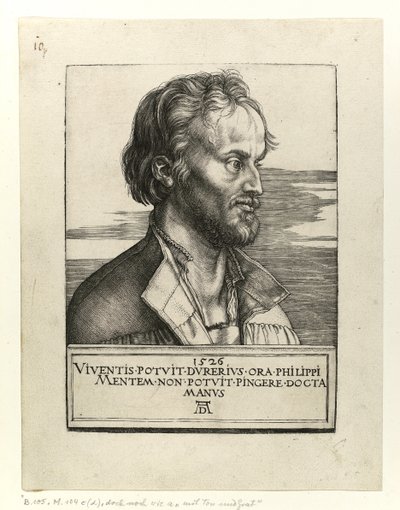 Portrett av Philipp Melanchton, 1526 av Albrecht Dürer