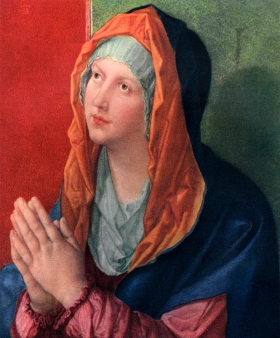 Praying Mary, 1518, 1936 av Albrecht Dürer