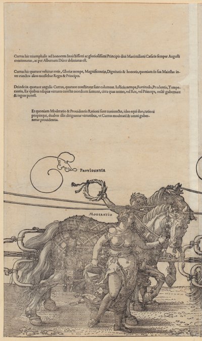 Providentia, blad 3 fra serien «Den store triumfvognen» av Albrecht Dürer