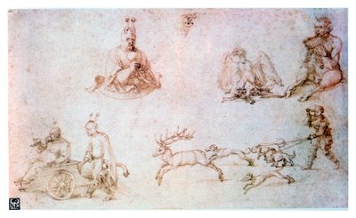 Rød krittstudie, c1500 av Albrecht Dürer