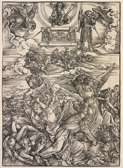 Johannes' åpenbaring: De fire ødeleggende englene av Albrecht Dürer