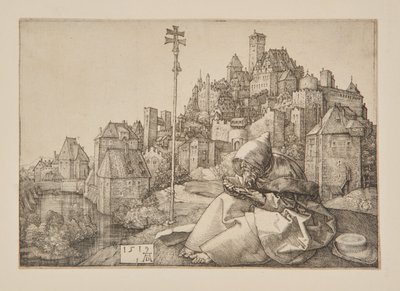 Den hellige Antonius leser av Albrecht Dürer