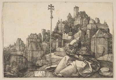 Saint Anthony Reading, 1519. av Albrecht Dürer