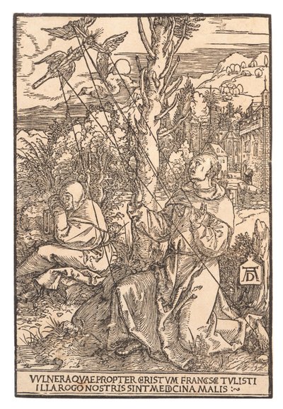 Saint Francis mottar Stigmata, ca. 1505. av Albrecht Dürer