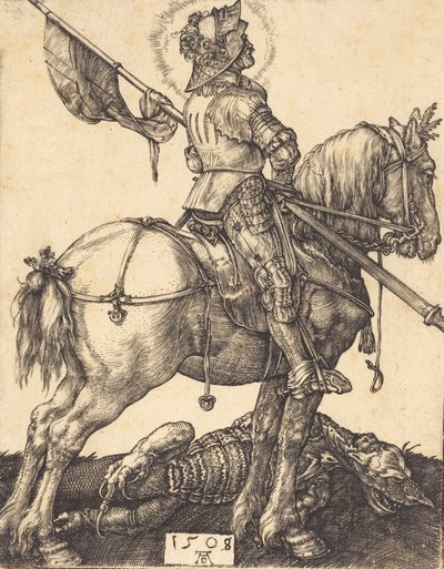 Saint George on Horseback, 1508.    1187567   no       norwegian Successfully Translated  Original: Portrait of Grand Duke Nicholas Alexandrovich of Russia 1843-1865 and Princess Dagmark, 1864. Translat: Portrait of Grand Duke Nicholas Alexandrovich of Rus av Albrecht Dürer