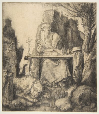 Sankt Hieronymus ved styvingspilen av Albrecht Dürer