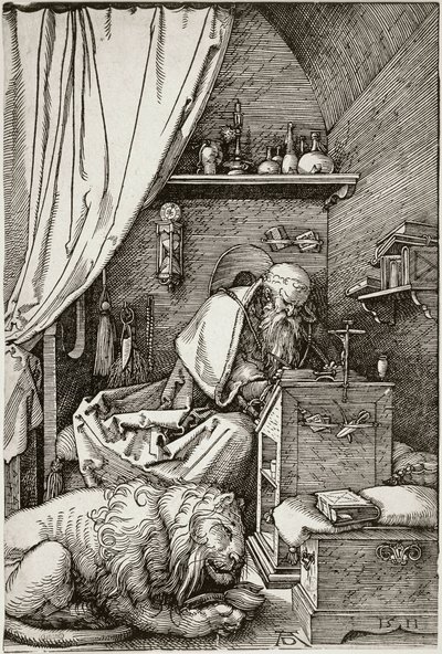 Den hellige Hieronymus i sin celle (Bartsch 114) av Albrecht Dürer