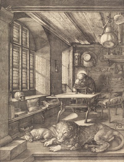 Saint Hieronymus i hans studie, 1514. av Albrecht Dürer