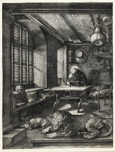 Saint Hieronymus i hans studie, 1514 av Albrecht Dürer