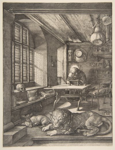 Saint Hieronymus i hans studie, 1514. av Albrecht Dürer