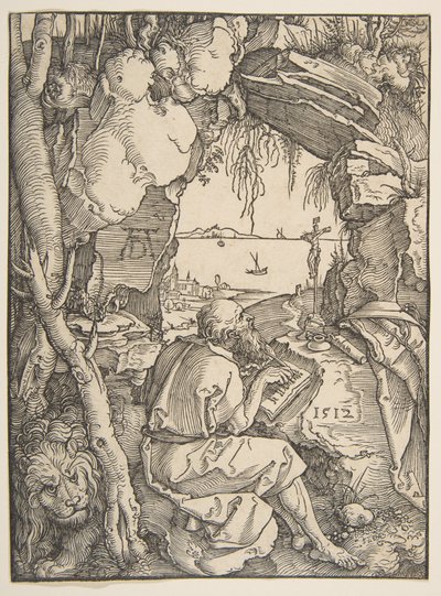 Sankt Hieronymus i en hule av Albrecht Dürer
