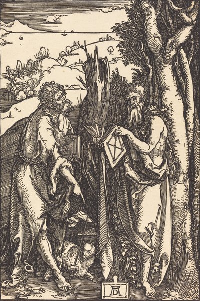 Døperen Johannes og den hellige Onuphrius, ca. 1504. av Albrecht Dürer