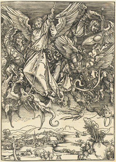 Saint Michael som kjemper mot dragen av Albrecht Dürer