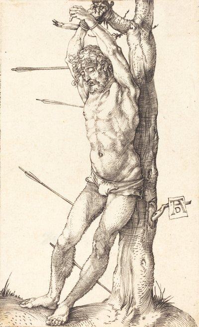 Saint Sebastian bundet til treet, 15001501. av Albrecht Dürer