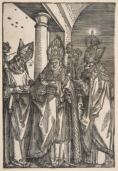 Saints Nicholas, Ulrich og Erasmus.n.d. av Albrecht Dürer