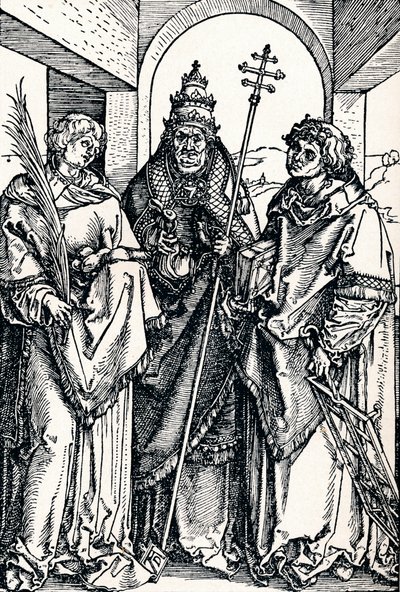 Saints Stephen, Sixtus og Lawrence, 1508 1906 av Albrecht Dürer