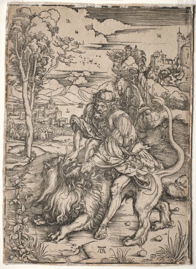 Samson dreper løven av Albrecht Dürer
