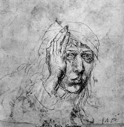 Selvportrett med bandasje, 1492, 1936 av Albrecht Dürer