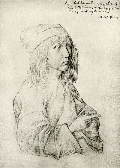 Selvportrett av den tretten år gamle Dürer av Albrecht Dürer