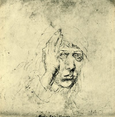 Selvportrett med bandasje, 1492, 1943. av Albrecht Dürer