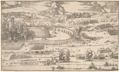 Beleiring av en festning: Høyre del. av Albrecht Dürer