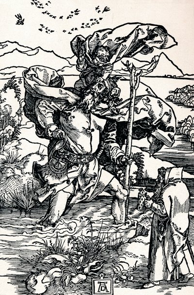 St Christopher, 1500 1906 av Albrecht Dürer
