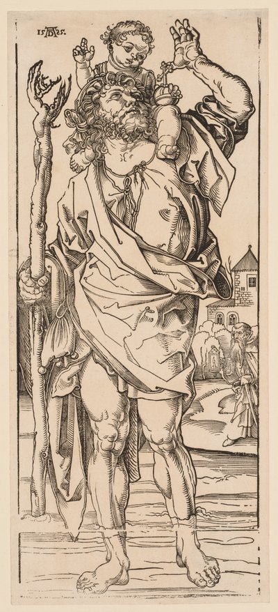 St. Christopher krysser strømmen av Albrecht Dürer