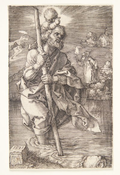 St. Christopher vendt mot høyre av Albrecht Dürer