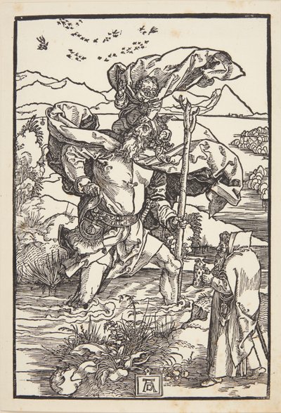 St. Christopher i villmarken med fugleflukt av Albrecht Dürer