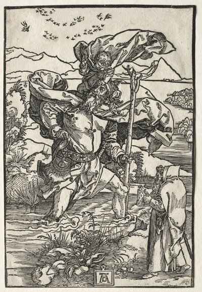 St. Christopher med fuglene, ca. 1501-1504. av Albrecht Dürer