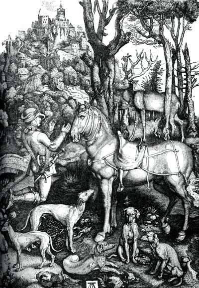 St Eustace, c1501, 1870. av Albrecht Dürer