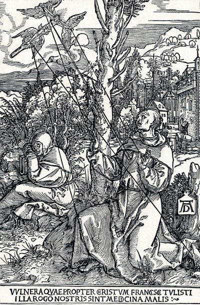 St Francis mottar Stigmata, 1504 1906 av Albrecht Dürer