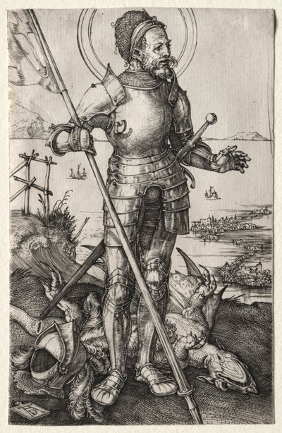 St. George til fots, ca. 1504-1505. av Albrecht Dürer