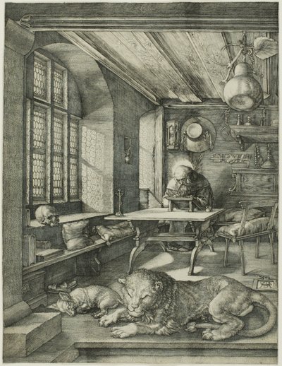 St. Hieronymus i hans studie av Albrecht Dürer