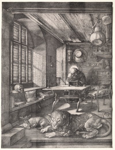 St. Hieronymus i hans studie av Albrecht Dürer