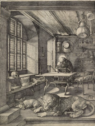 St Jerome i hans studie, 1514 av Albrecht Dürer