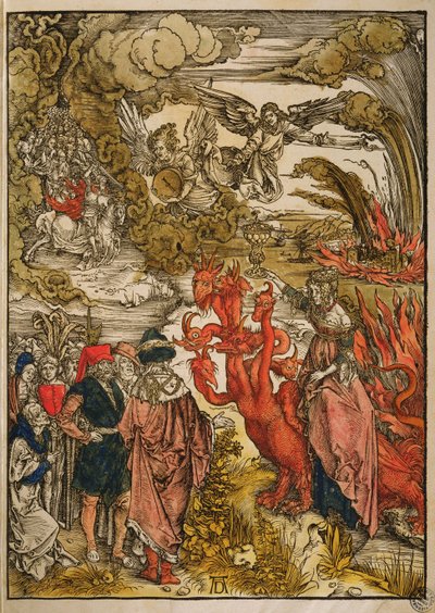 St. Johannes i ørkenen, 1498 (fargetresnitt) av Albrecht Dürer