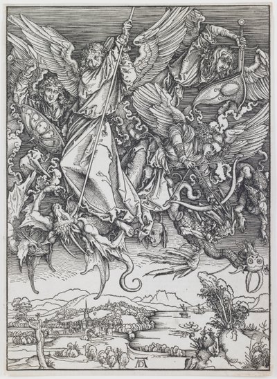 St. Michael Fighting the Dragon, fra serien «The Apocalypse» av Albrecht Dürer