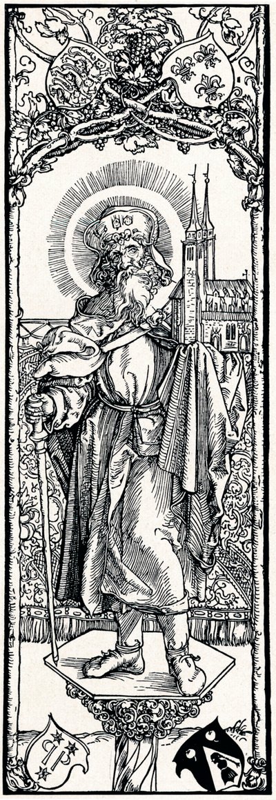 St Sebaldus på en hovedstad, 1906 av Albrecht Dürer