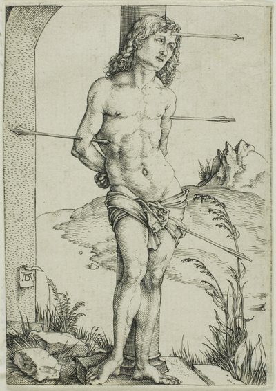 St. Sebastian bundet til søylen av Albrecht Dürer