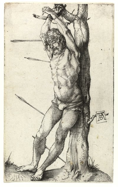 St. Sebastian bundet til treet, ca. 1501 av Albrecht Dürer