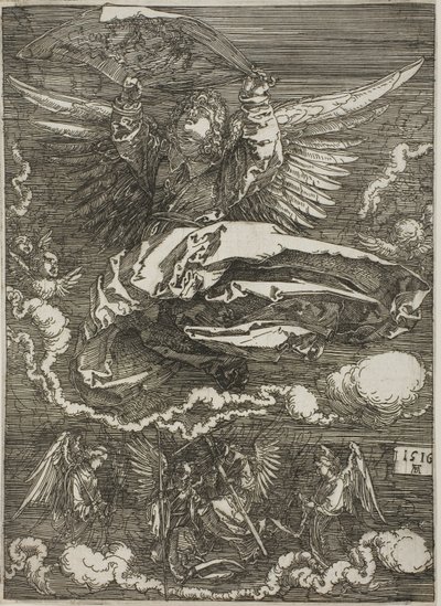 Sudarium spredt ut av en engel av Albrecht Dürer